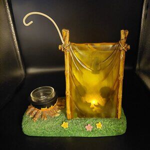 Retired Yankee Candle Tent Campfire Boy & Girl Wax Tart Warmer Works 1280121